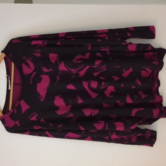 Natori Oversized Soft Stretchy Dolman Sleeves Top Abstract Athleasure Sz Large - Picture 1 of 8